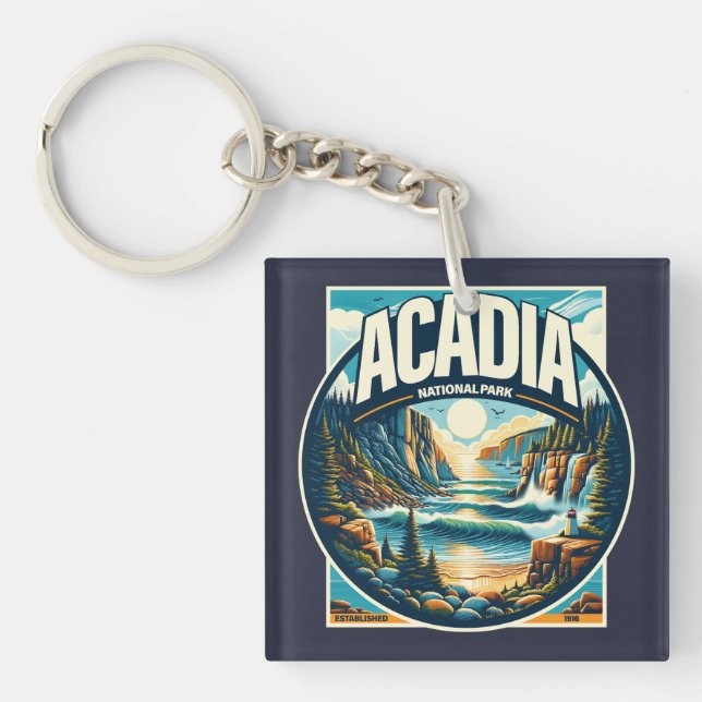 Acadia National Park Maine Key Ring (Front)