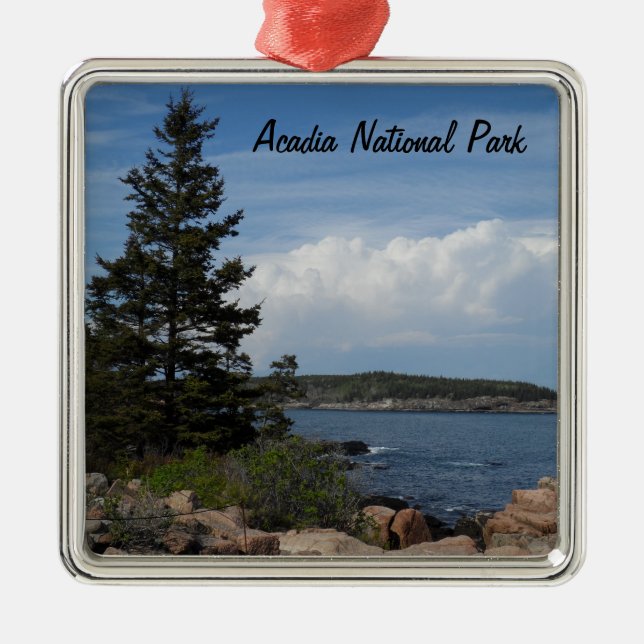 Acadia National Park, Maine Metal Tree Decoration (Front)