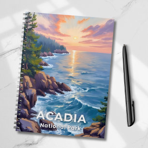 Acadia National Park Maine Painting Travel Art Notebook