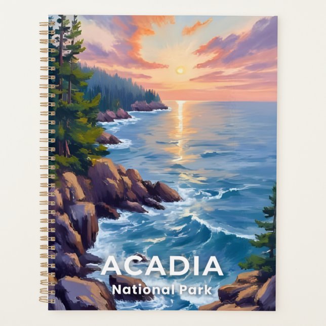 Acadia National Park | Maine Painting Travel Art Planner (Front)