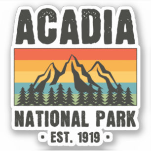 Acadia National Park, Maine Retro Vintage