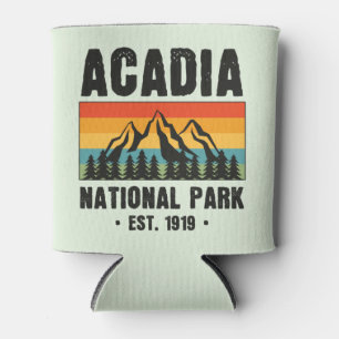 Acadia National Park, Maine Retro Vintage Can Cooler