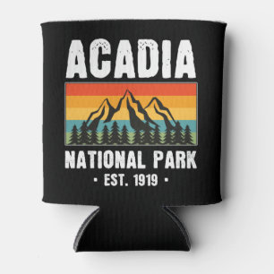 Acadia National Park, Maine Retro Vintage Can Cooler