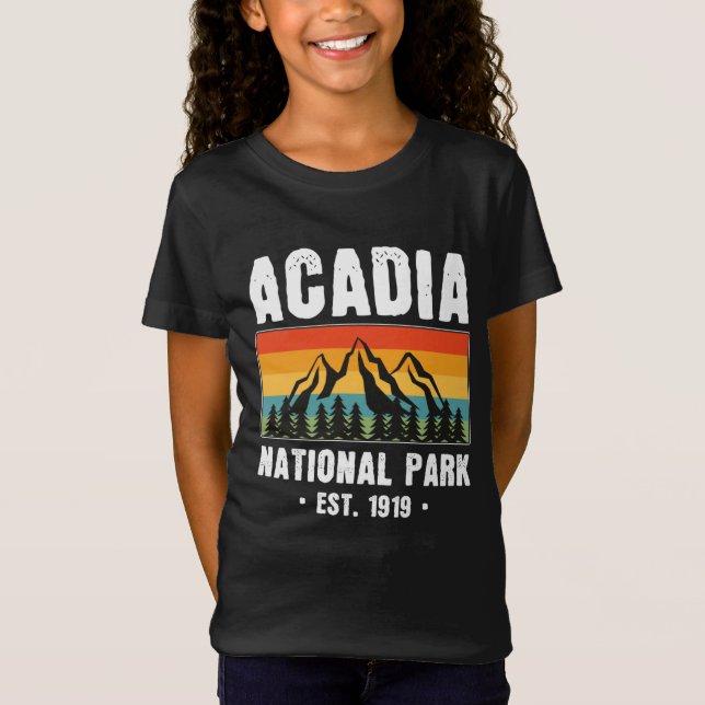 Acadia National Park, Maine Retro Vintage T-Shirt (Front)
