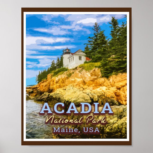 ACADIA NATIONAL PARK - MAINE USA - BAR HARBOR POSTER (Front)