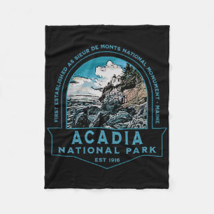 Acadia National Park Maine Usa Vacation Travel Sou Fleece Blanket