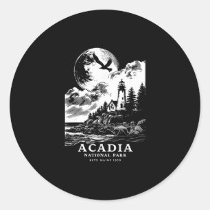 Acadia National Park Maine Vacation Souvenir Outdo Classic Round Sticker