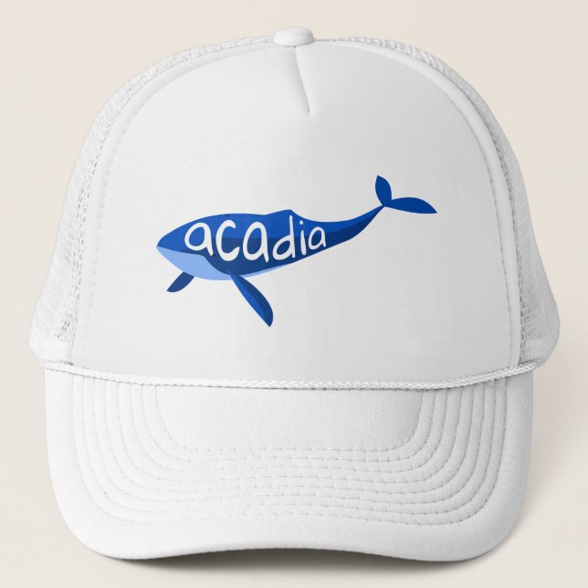 Acadia National Park Maine Whale Trucker Hat (Front)