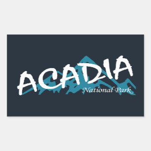 Acadia National Park Mountains Rectangular Sticker