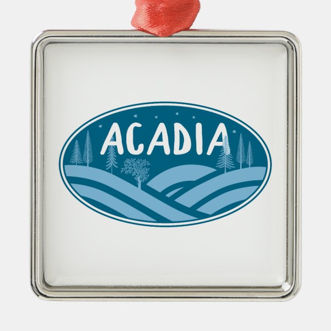 Acadia National Park Outdoors Metal Tree Decoration (Front)