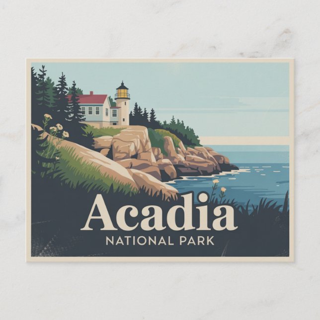 Acadia National Park Postcard Retro (Front)