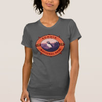 Acadia National Park Puffin Retro Compass Emblem