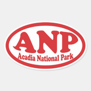 Acadia National Park red oval sticker