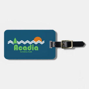 Acadia National Park Retro Luggage Tag