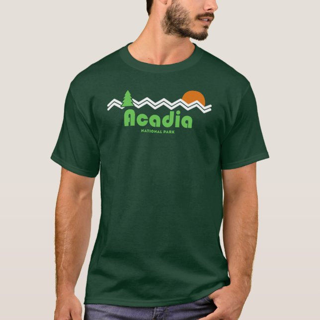 Acadia National Park Retro T-Shirt (Front)