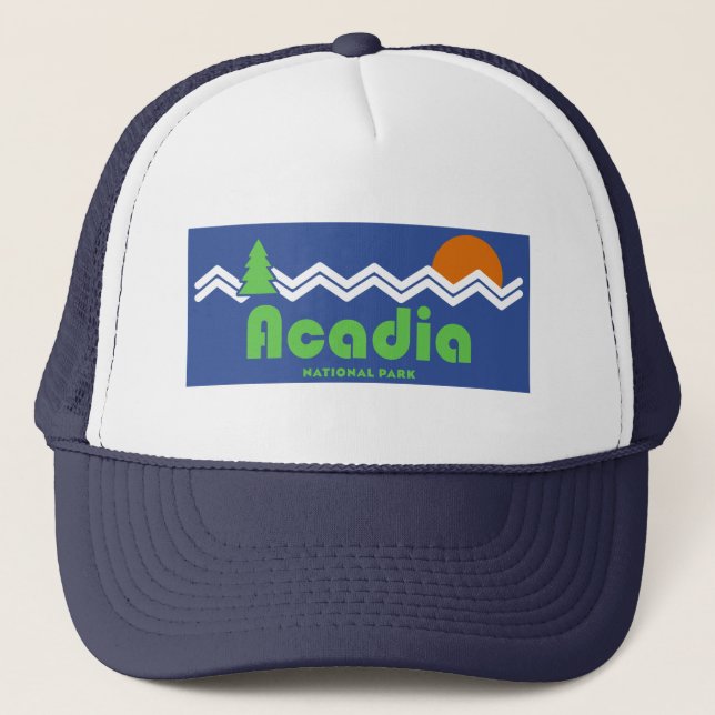 Acadia National Park Retro Trucker Hat (Front)