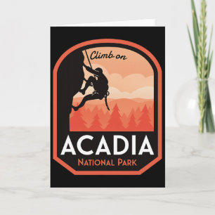 Acadia National Park Rock Climbing Card