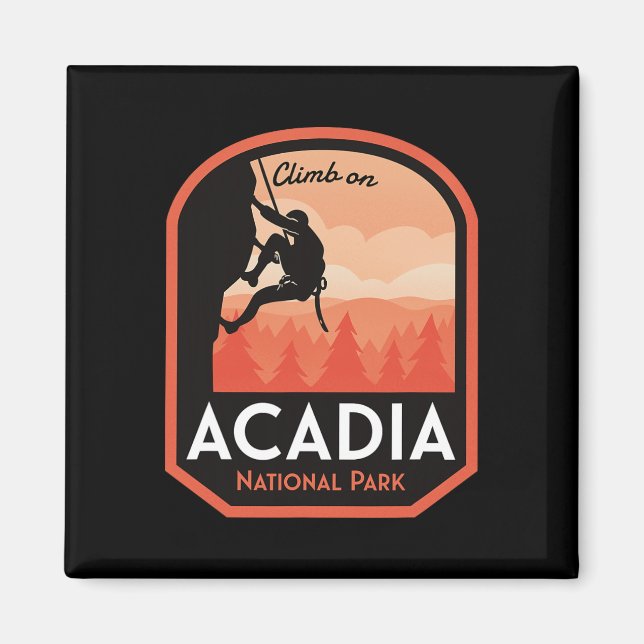 Acadia National Park Rock Climbing  Magnet (Front)