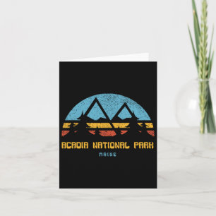 Acadia National Park Shirt Maine Retro Vintage Hik Card