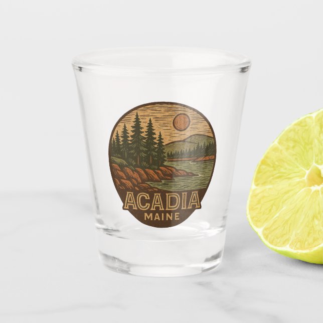 Acadia National Park Shot Glass (Front)