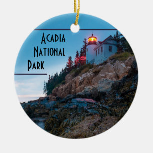 Acadia National Park Souvenir Christmas Ceramic Tree Decoration