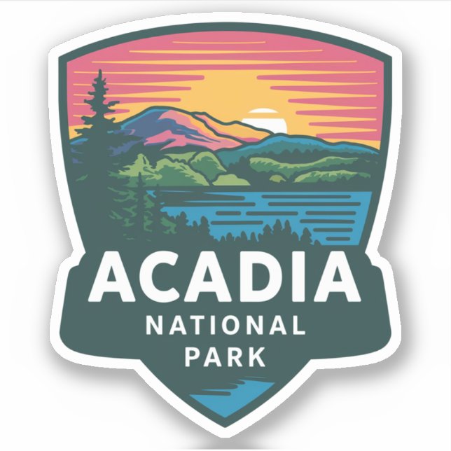Acadia National Park Sunset Badge  (Front)
