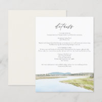 ACADIA NATIONAL PARK Wedding Details Card