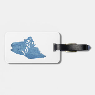 Acadia National Park Wood Grain Luggage Tag