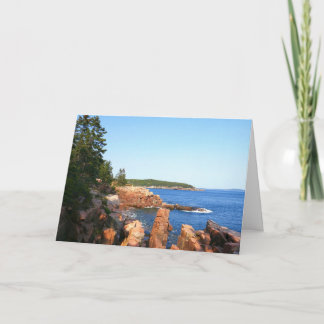 Acadia Rocky Beach near Thunder Hole Card