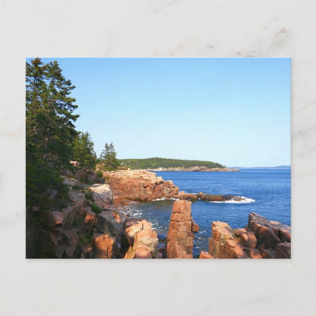 Acadia Rocky Beach near Thunder Hole Postcard (Front)