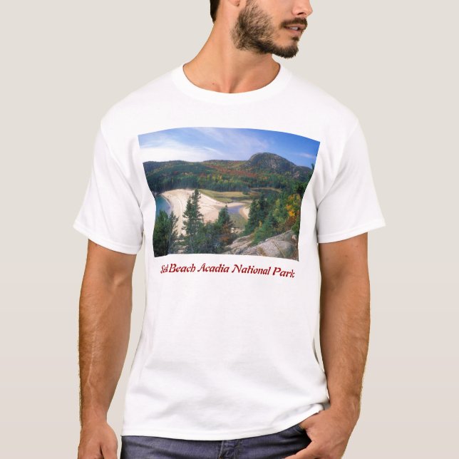 Acadia Sand Beach Overlook T-Shirt (Front)
