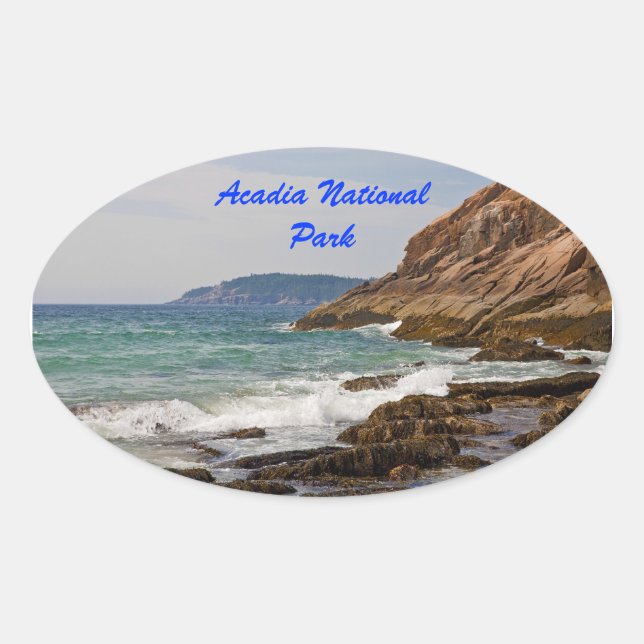 Acadia Shore Oval Sticker (Front)