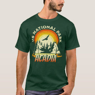 Acadia US National Park Maine Backpacking Hiking V T-Shirt