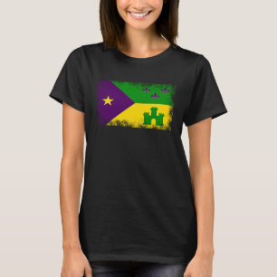 Acadian Flag Cajun Mardi Gras Fat Tuesday Acadiana T-Shirt