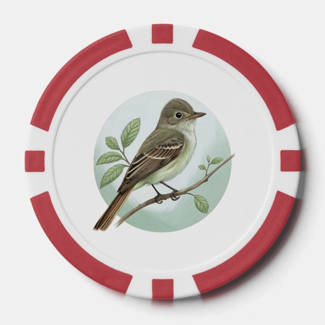  Acadian Flycatcher Poker Chips (Front)