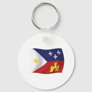 Acadiana Flag Keychain