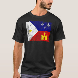 Acadiana Flag Louisiana Cajun Country T-Shirt
