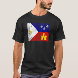 Acadiana Flag Louisiana Cajun Country T-Shirt