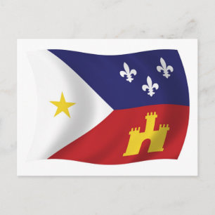 Acadiana Flag Postcard