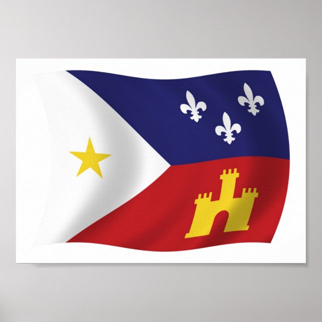 Acadiana Flag Poster Print (Front)