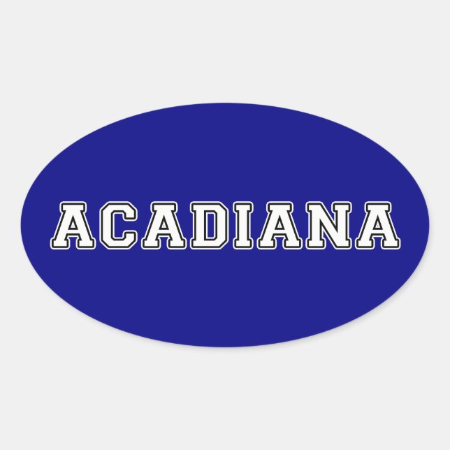 Acadiana Oval Sticker (Front)