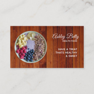 Acai Bowls Healthy Business Cards