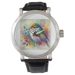 Acanthisitta chloris 010924AREF129 - Watercolor Watch