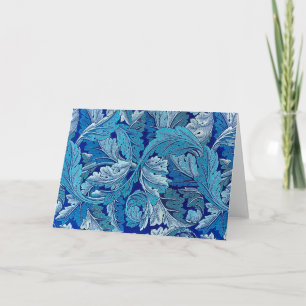 Acanthus Blue, William Morris Card