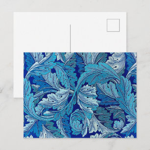 Acanthus Blue, William Morris Postcard