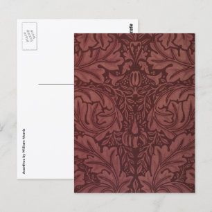 Acanthus by William Morris, Vintage Floral Textile Postcard