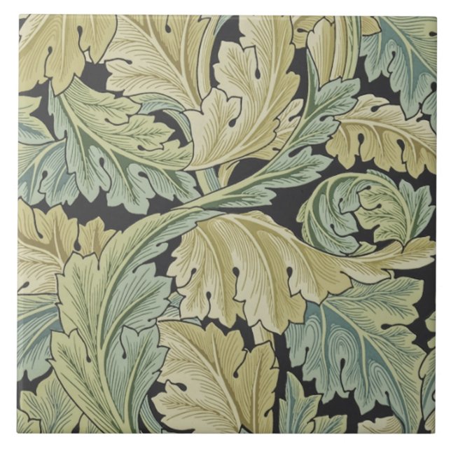 Acanthus designed by William Morris 1875 Tile (Front)