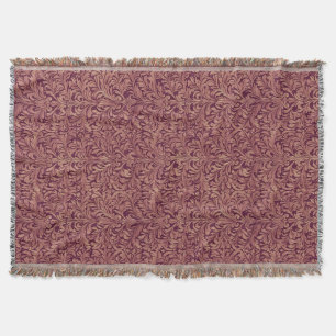 Acanthus in Plum  Throw Blanket