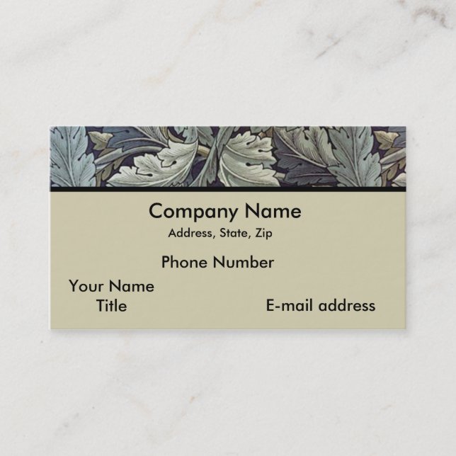 Acanthus Leaves Business Card (Front)