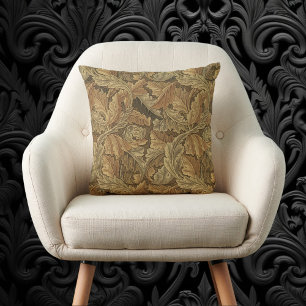 Acanthus Leaves by William Morris, Antique Textile Cushion